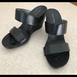 Calvin Klein wedge platforms, size 8